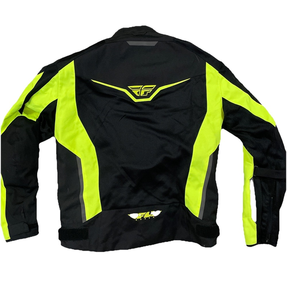 Fly Racing 477-2104L Strata Riding Jacket Hi-Vis/Black L Removable Lining Armor! - Picture 5 of 9